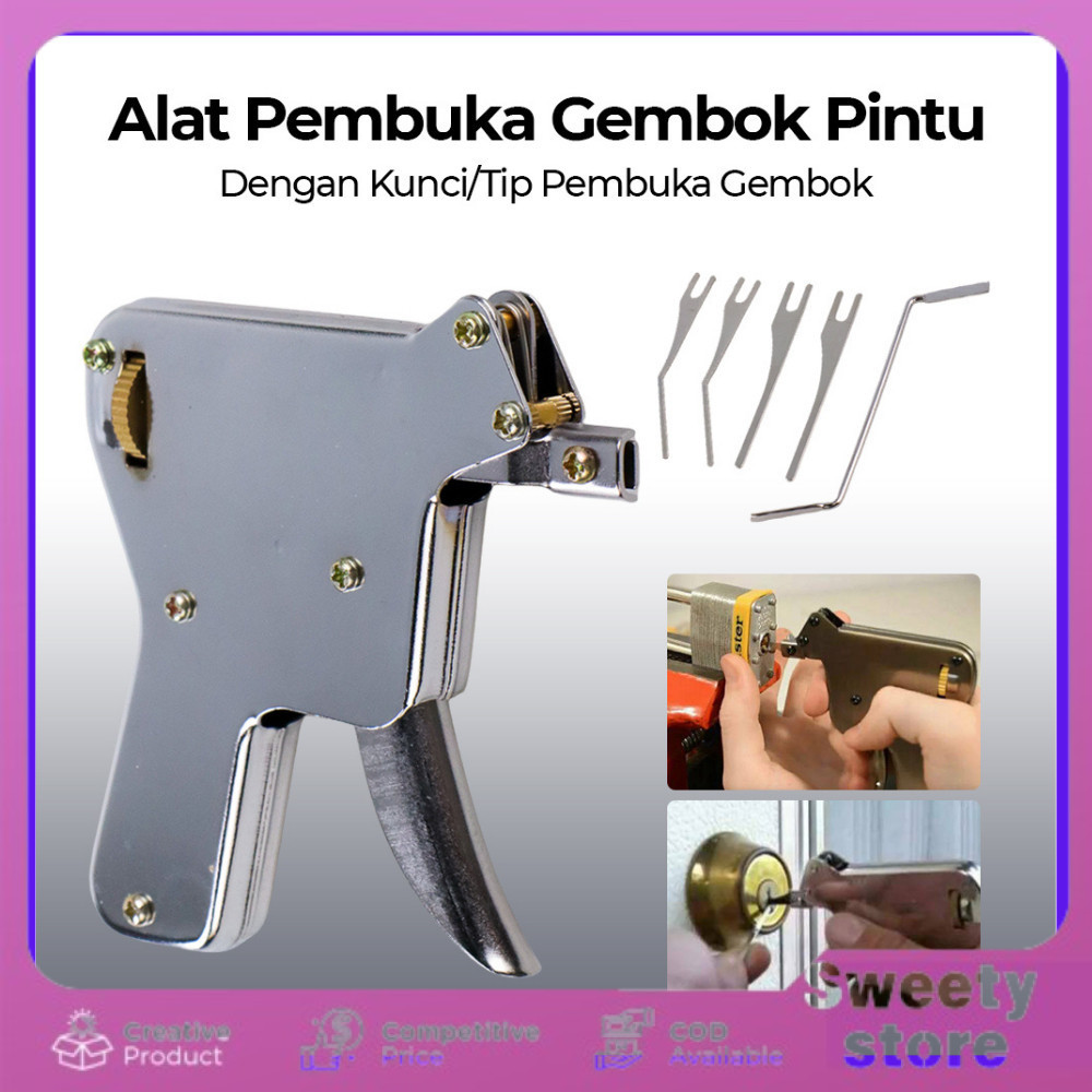 Promo Alat Pembuka Gembok Kunci Pintu Lockpick Gun Locksmith ToolPEMBUKA KUNCIRUMAH ATAU GEMBOK