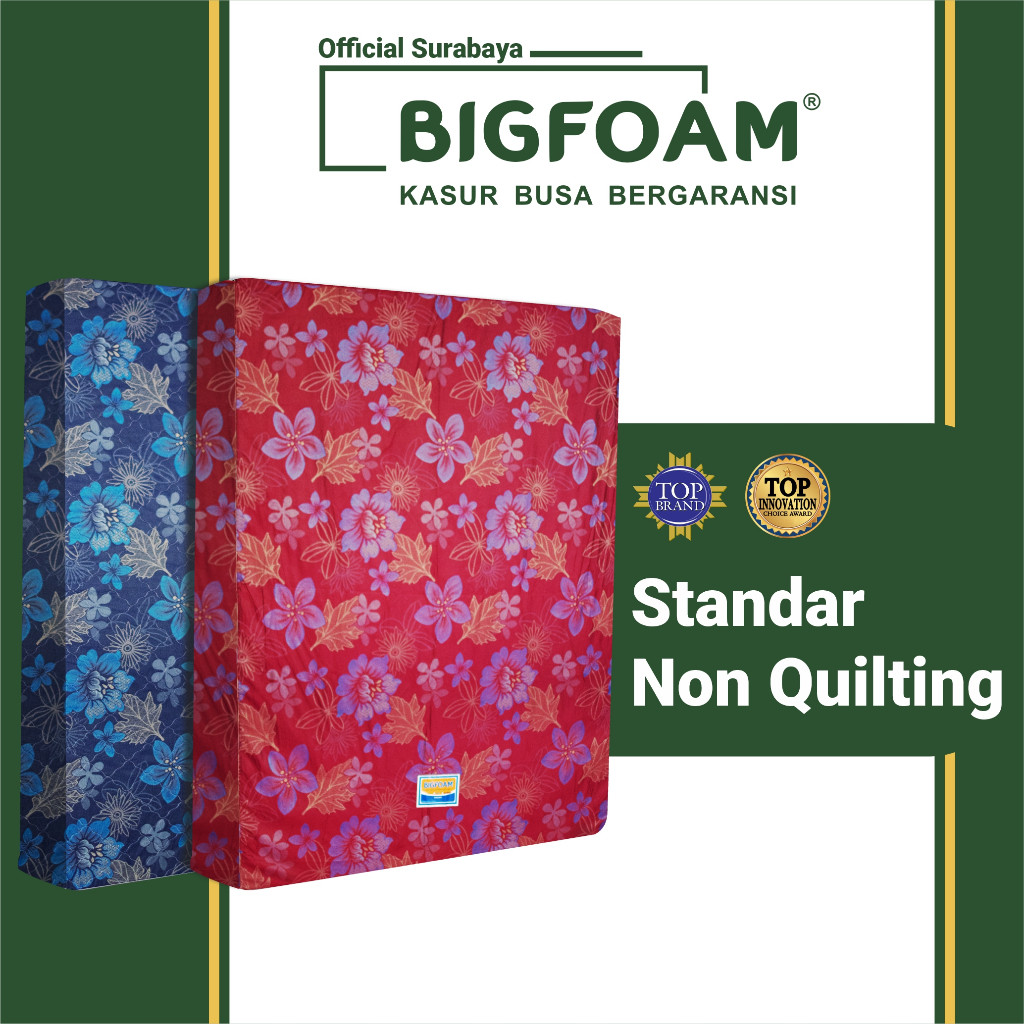 HAPPY IDEA  - Kasur Busa BIGFOAM Tipe Standar Polos (Jacquard) Non Quilting BIGFOAM