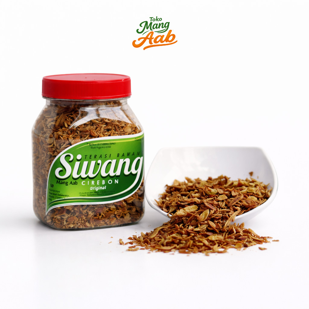 Siwang 140Gram Mang Aab Original Terasi Bawang Ukuran Toples Besar Cemilan Khas Cirebon.