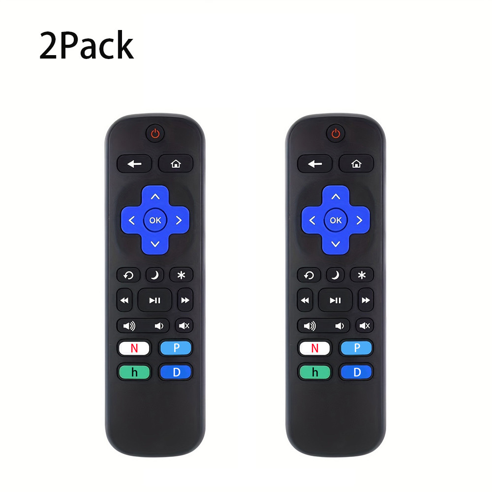 2pcs remote controls compatible with TCL Roku/Hisense Roku/Onn Roku/Philips Roku smart TV (not appli