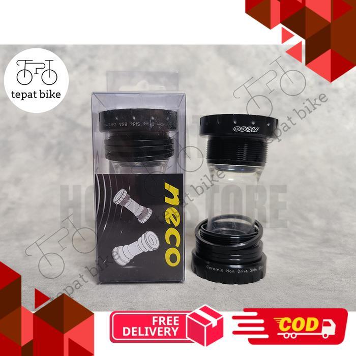 BB HT2 Neco Ceramic Bearing Sepeda / Bottom Bracket Hollowtech 2 Ceramic Neco Taiwan - Hitam, DRAT -