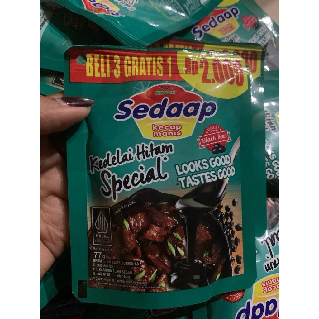 Kecap Manis Sedaap 77gr ABC 62gr Bango Indofood Kedelai Hitam Tidak ada Gratis 2000an 3000an halal s