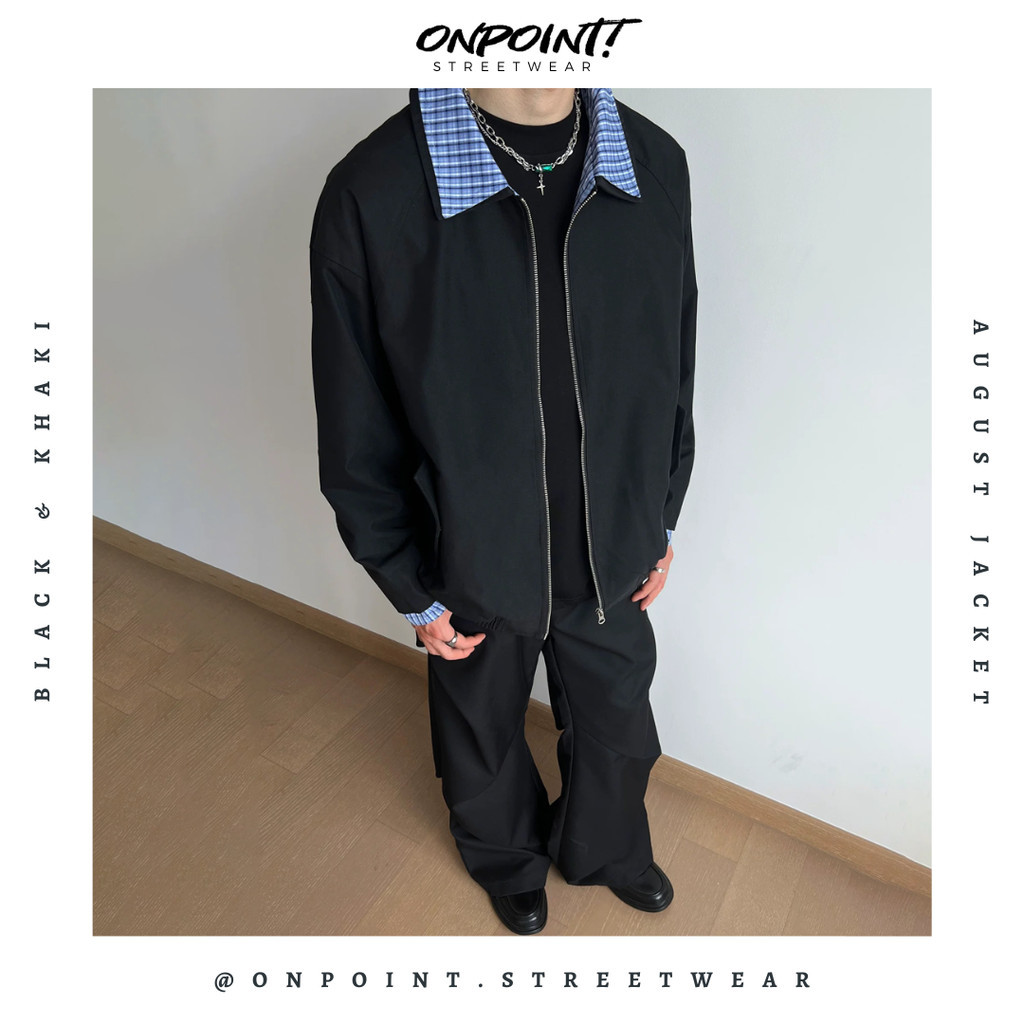 [ONS BY ONPOINT] August Jacket - jaket denim jaket jeans pria jaket varsity pria leather jacket base
