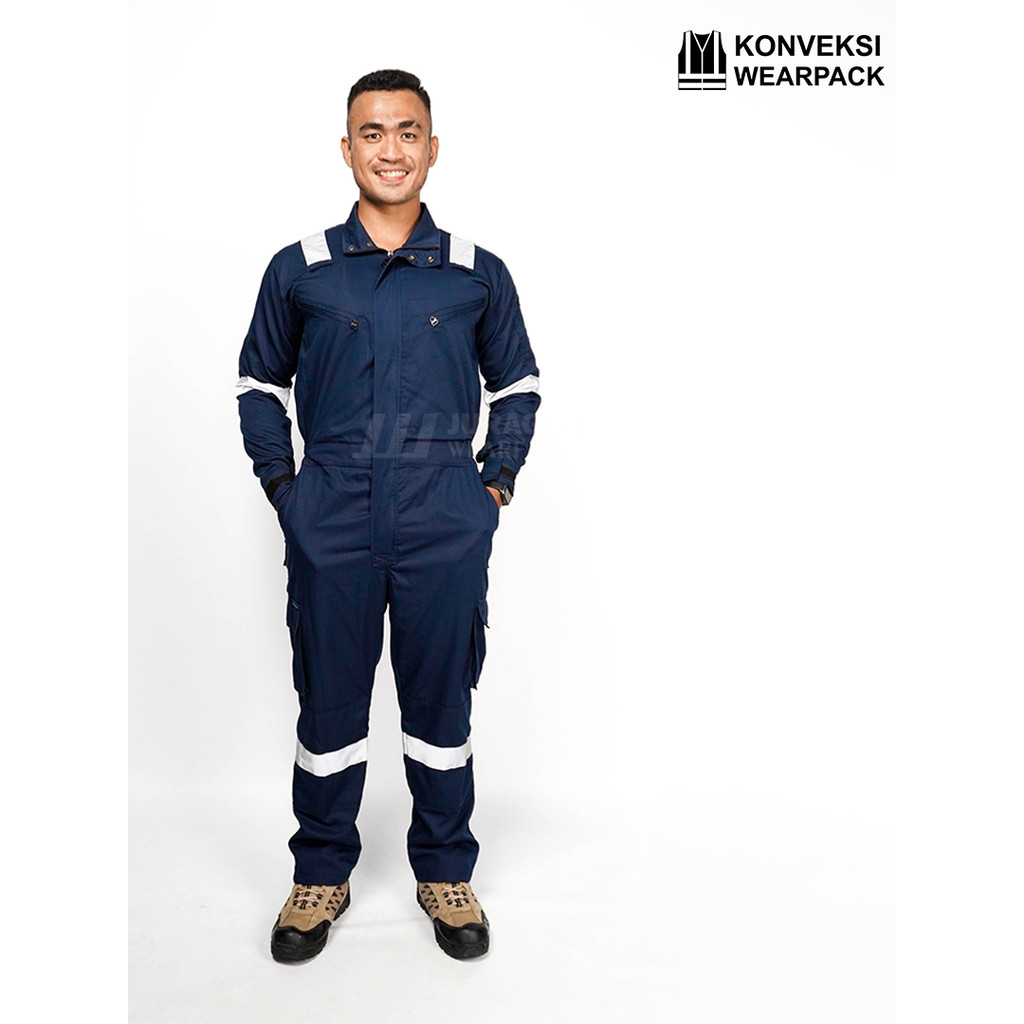Wearpack Terusan Coverall Biru Navy