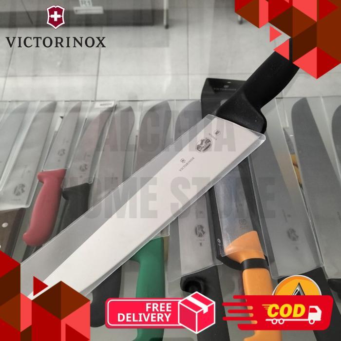 Butcher knife pisau sembelih victorinox 26 cm original 5.5203.26 - Hitam -alca