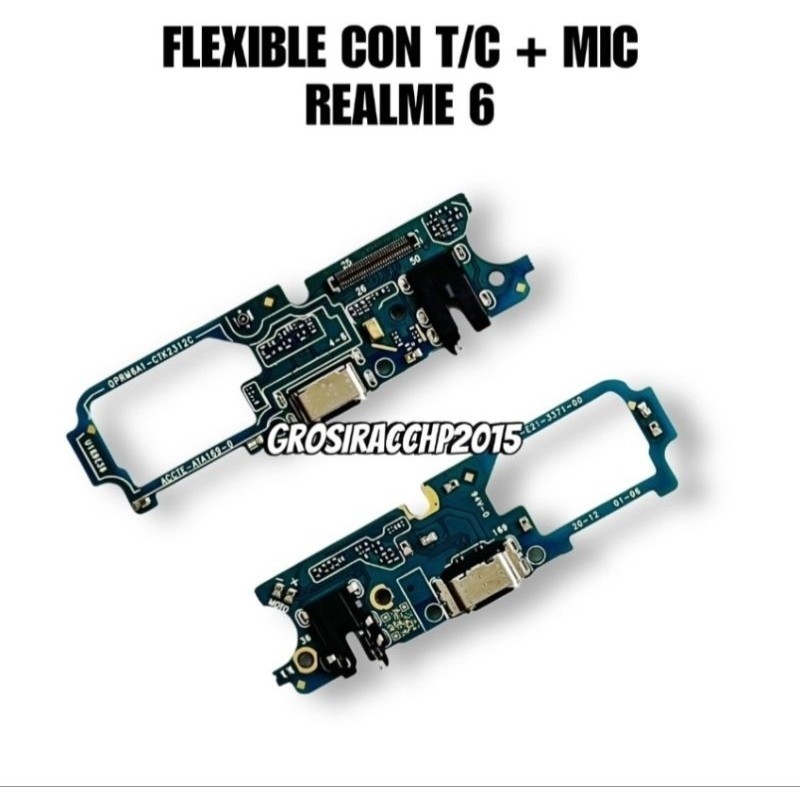 BERGARANSI papan cas / flexible konektor cas compatible for realme 6 / realme 6i / realme 6 pro