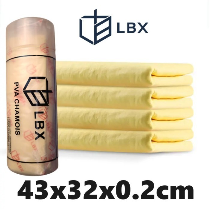 GROSIR Kain Lap LBX Chamois PVA Premium Kanebo jumbo Besar Berserat Dengan Free Tabung Bening Penyim