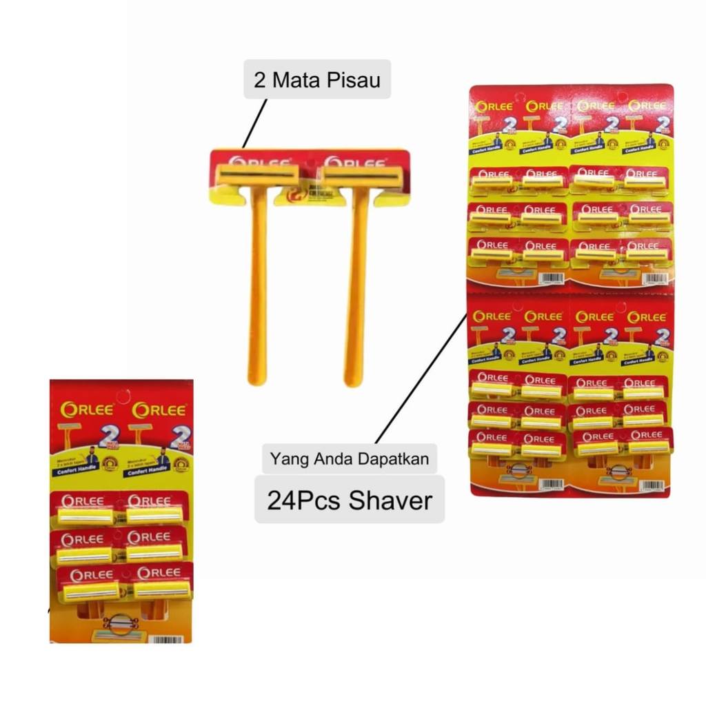 Alat Cukur Kumis Dan Jenggot | Cukuran Kumis Dan Jenggot | Orlee Alat Cukur 24Pcs
