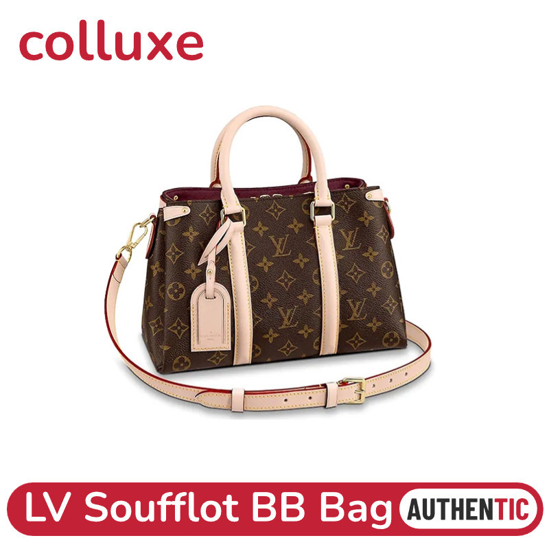 Menyediakan resi  Louis Vuitton LV Soufflot BB Tote Bag Shoulder Tas Ruang Wanita