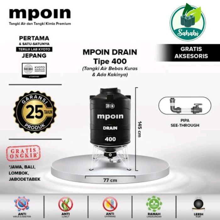 Tandon Air /Toren Air /Tangki Air Mpoin Drain 400 Liter Invoice