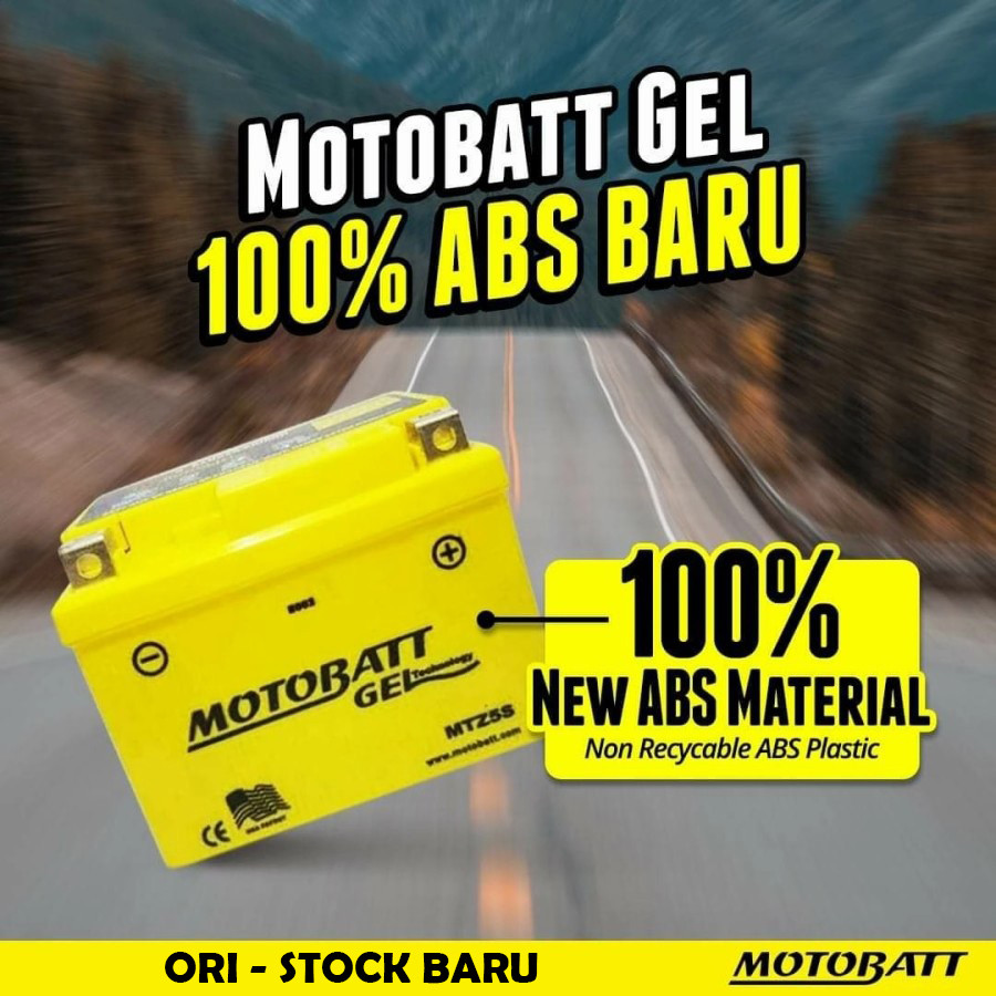 Aki Motor Honda BeAT, BeAT FI, BeaT Karbu, Vario 110, Revo, Supra X 125, Spacy Motobatt MTZ5S MF Aki