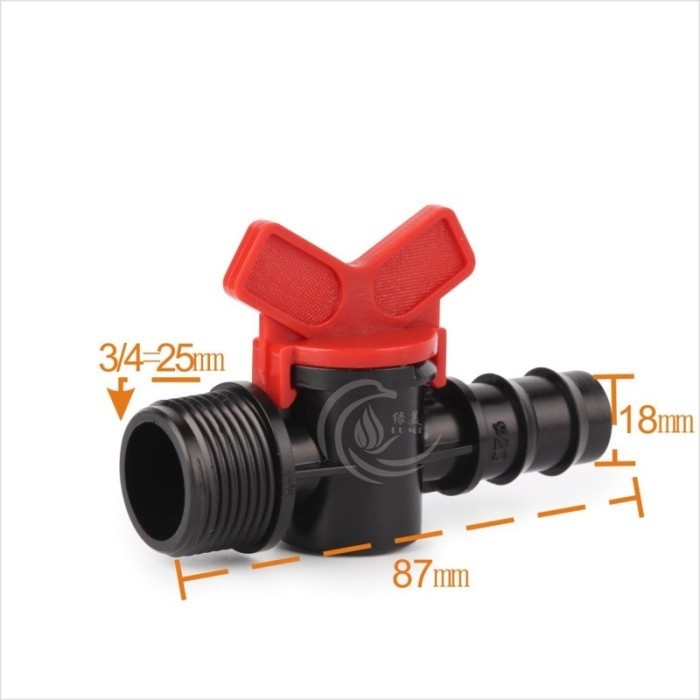 promo Valve Male 3/4" x 20 mm / Kran Selang PE 20 mm / Valve Male 20 mm