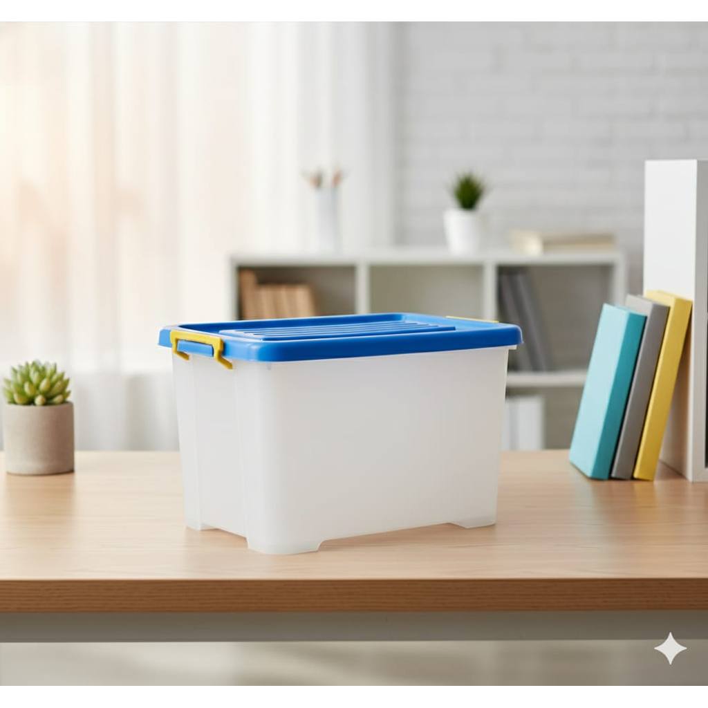 Container Box Plastik Caravan CB 52 Liter Dengan Roda CB52 , Box Container serbaguna