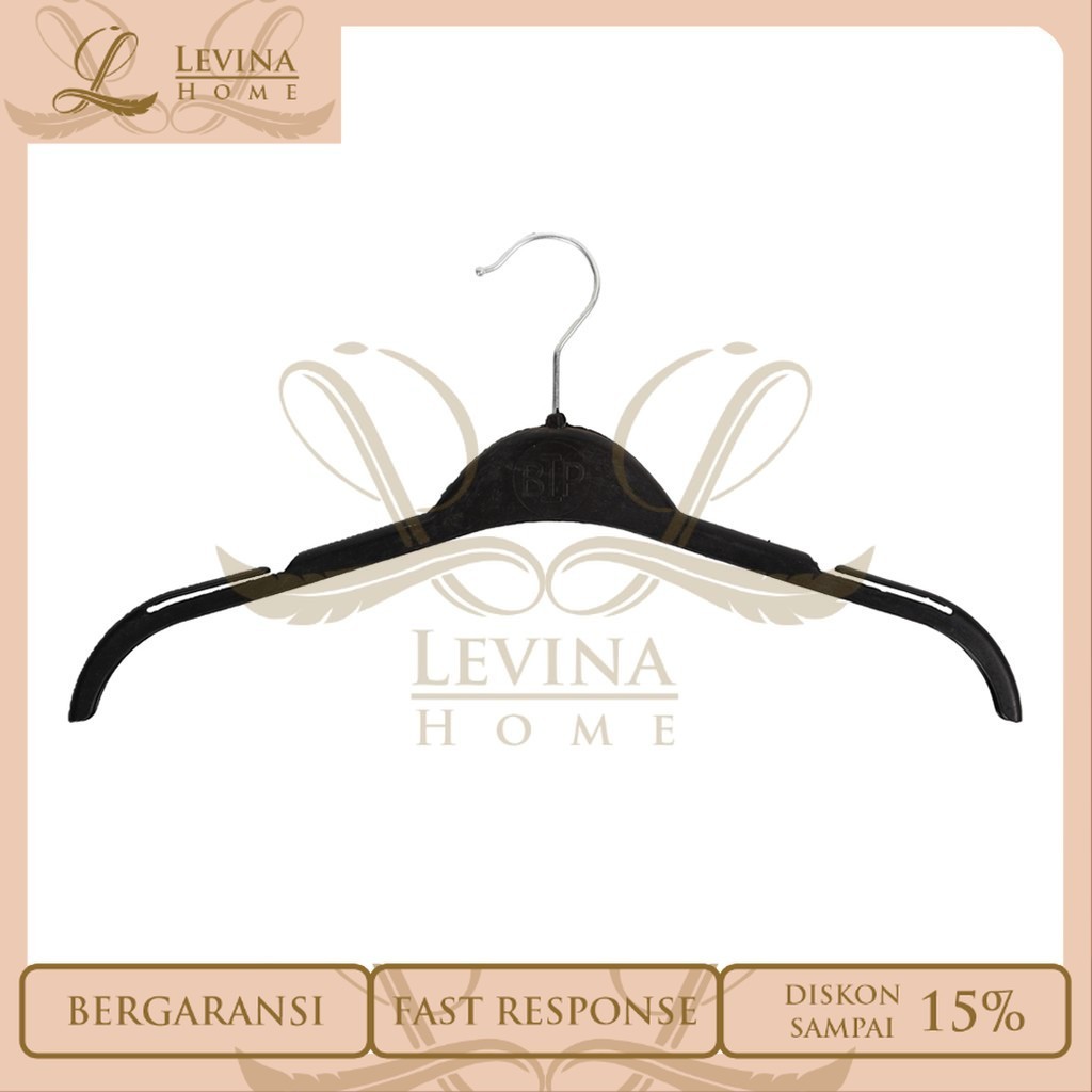 Hanger Plastik ERA 282 Tebal – Gantungan Kaos & Pakaian Distro Butik Kuat untuk Display [Levina Home