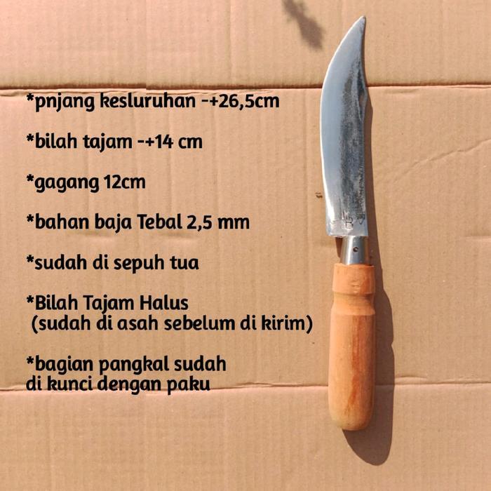 Termurah Pisau Dapur baja Asli 1 pcs Bahan Tebal model (berang)