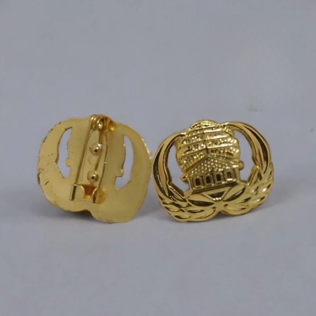 Pin Korpri Premium ASN PNS Kuningan Asli Anti Karat Magnet dan Peniti