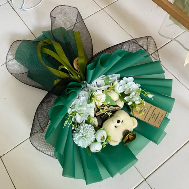 Buket Boneka TNI | Boneka TNI Hijau Tua