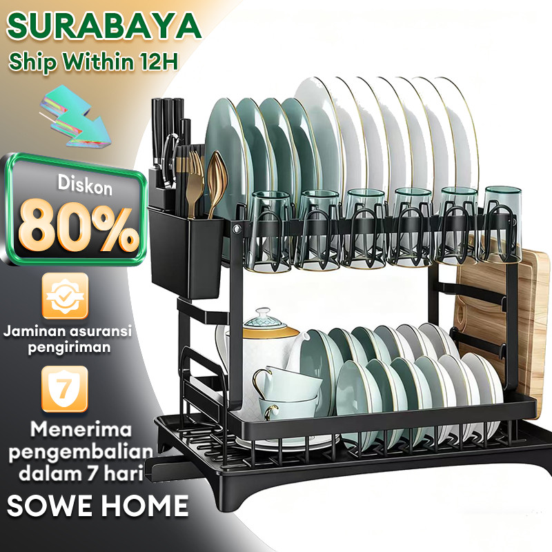 BintangOfc - Rak Piring Stainless Rak Piring Wastafel Stainless Rak Wastafel Cuci Piring Rak Pengeri