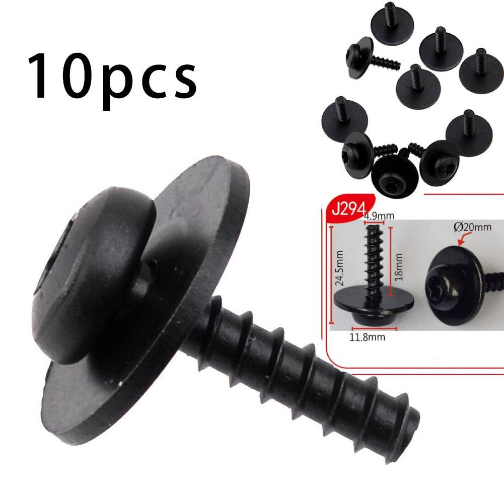 10Pcs Under Engine Shield Air Dam Deflector Torx Screw Bolt M5-2.2 X 20mm Torx Pan Head Sems Tapping