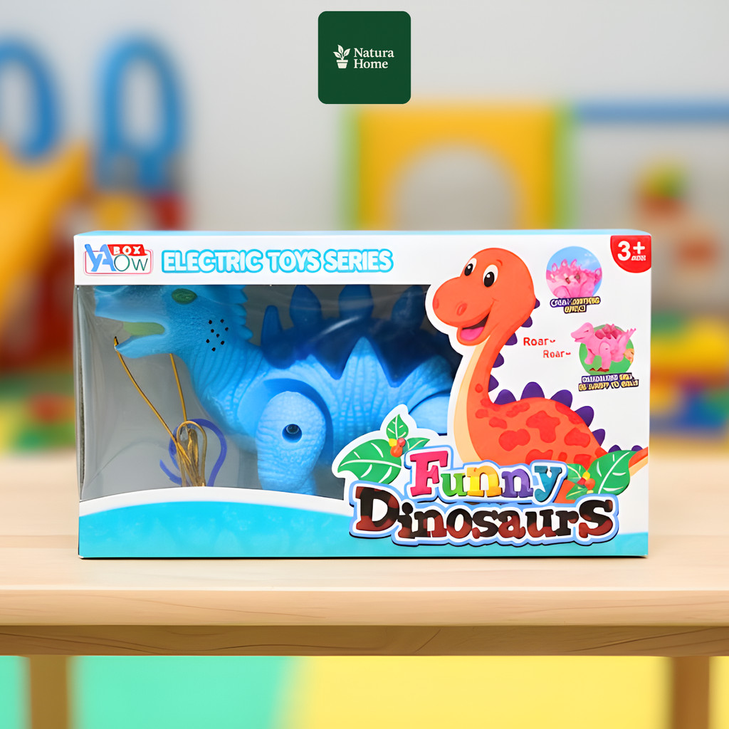 NATURAHOMEE Mainan Anak Funny Dinosaurs (BO 57) – Robot Dinosaurs Menyenangkan dengan Lampu