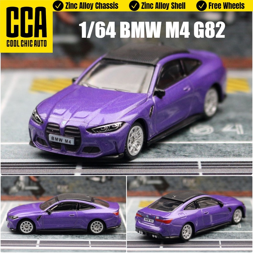 1/64 BMW M4 G82 Se Miniature Model CCA MSZ 3" Zinc Alloy Toy Car Vehicle Free Wheels ecast Metal Col