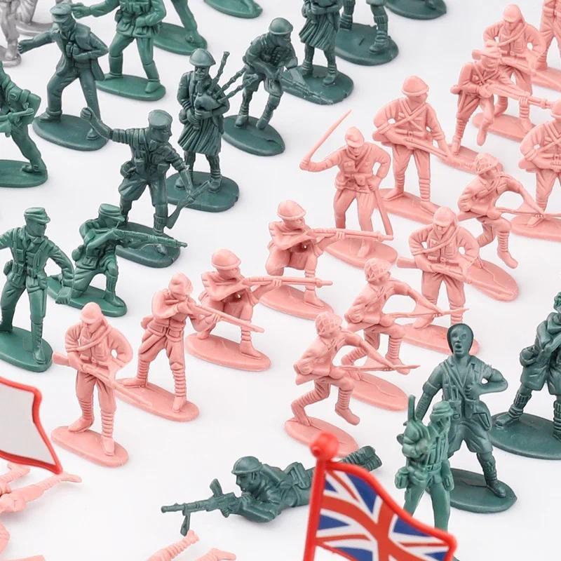 Soler Model Barrel U.S. Army British Army Plastic Small Soler Tank Toys Soler Action Figures Toys Bi