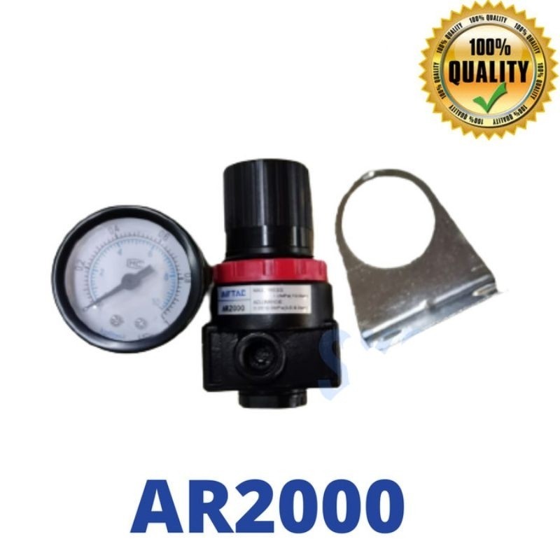 Air regulator Ar2000 Pengukur tekanan angin kompresor set dengan manometer