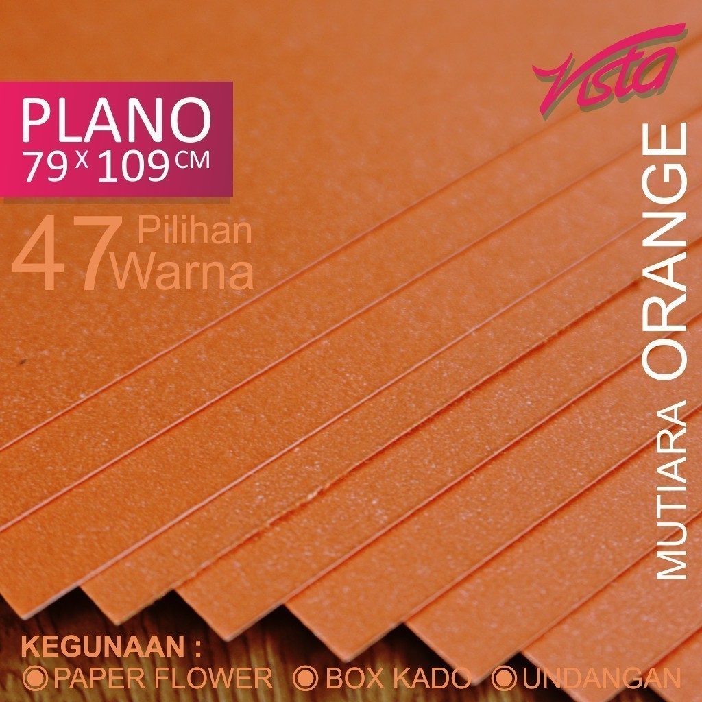 Kertas Mutiara orange Plano kuning (Paper Center)