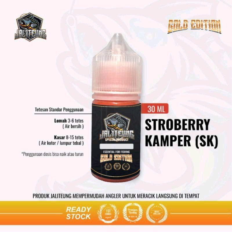 JALITEUNG ESSEN JALITEUNG STRAWBERRY KAMPER SK 30ML GOLD EDITION TETESAN STANDAR UNTUK UMPAN PANCING