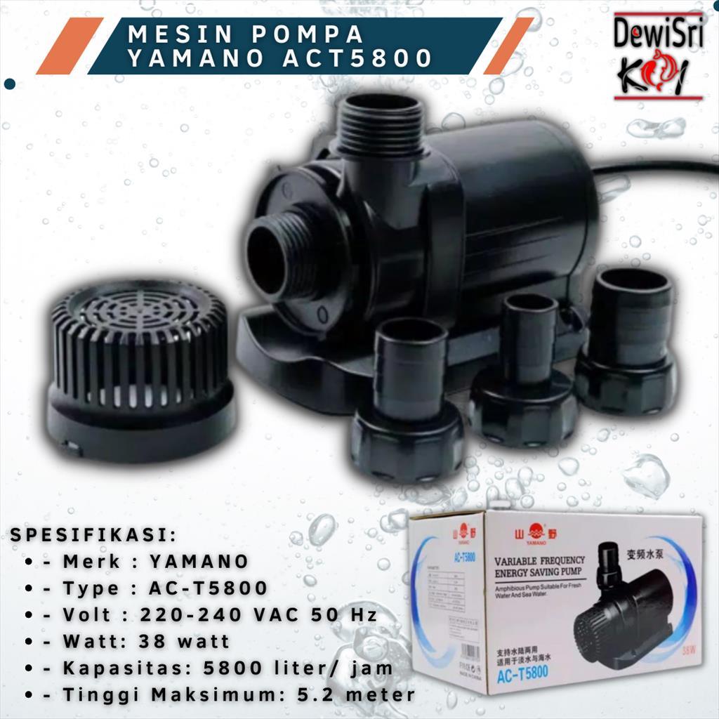 Pompa Air Celup Yamano AC-T5800 5800 L/H – Pompa Kolam Ikan Koi & Aquarium Low Watt