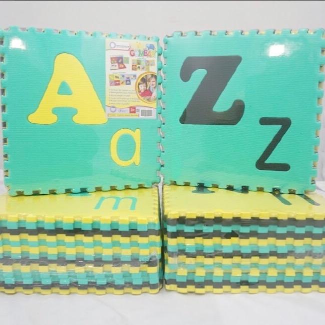 EVAMAT Matras puzzle Abjad Jumbo A-Z Ukuran 30x30 cm Tebal 1 cm Isi 26 Pcs / Matras Lantai Copot-pas
