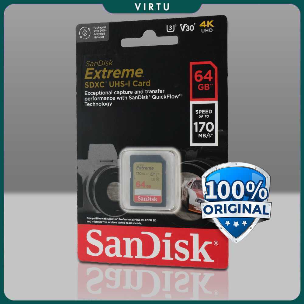 SanDisk Extreme SDXC UHS-I Card V30 U3 Class - SDSDXV