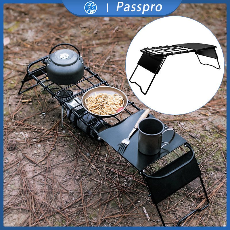 Meja Lipat Piknik Meja Kemping Lipat Outdoor Jaring Logam Meja Lipat Grid Meja Camping Meja Kemping 