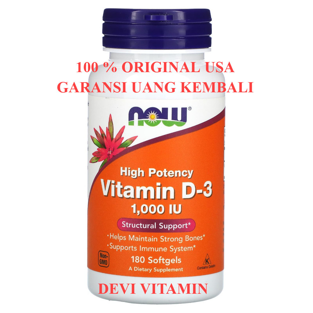 NOW VITAMIN D3 K2 1000 5000 2000 10000 IU ISI 120 180 240 360 SOFTGELS | DEVI VITAMIN