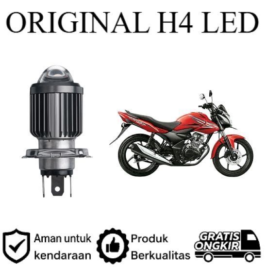 ORIGINAL 1pcs Lampu depan LED H4 Laser Putih motor Honda VERZA Lie Cheng