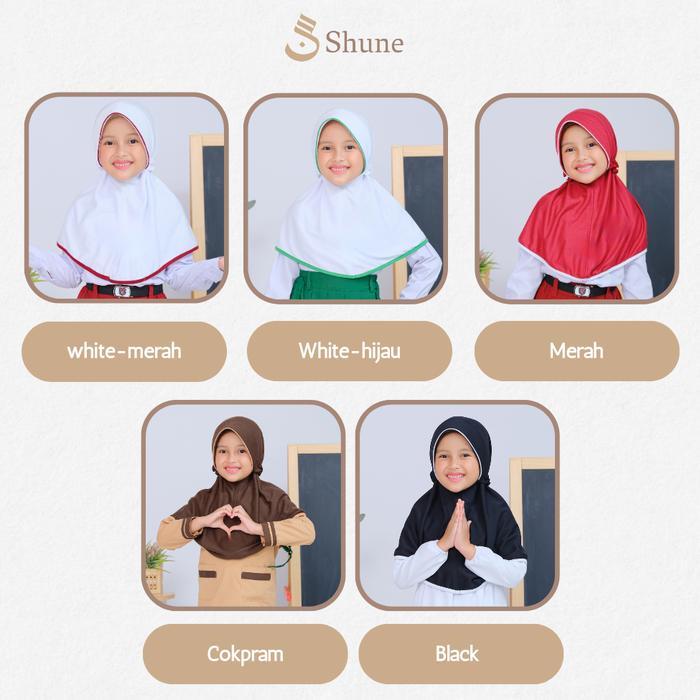 Promo Murah Shune-Jilbab Sekolah Kerudung Sekolah Instan Polos | Jilbab Kerudung Sekolah Instan | Hi