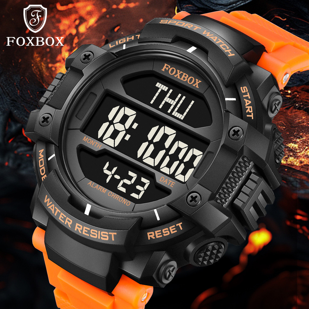 LIGE Men Watches FOXBOX Fashion Military Sport gital Watch LED Luminous Waterproof Man Watch Luxury 