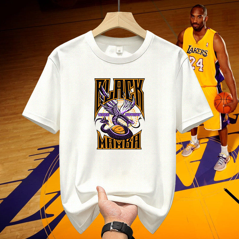 T-shirt Lakers Pria Kaos Original Fans Basketball Style Casual Harian