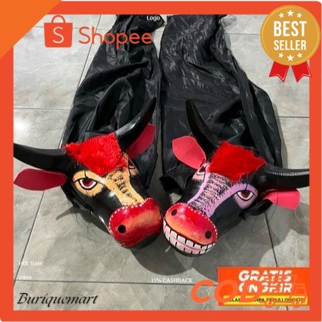 Mainan anak ️ Barongan Bantengan - Mainan Anak Banteng Bantengan kuda lumping - Mainan tradisional B