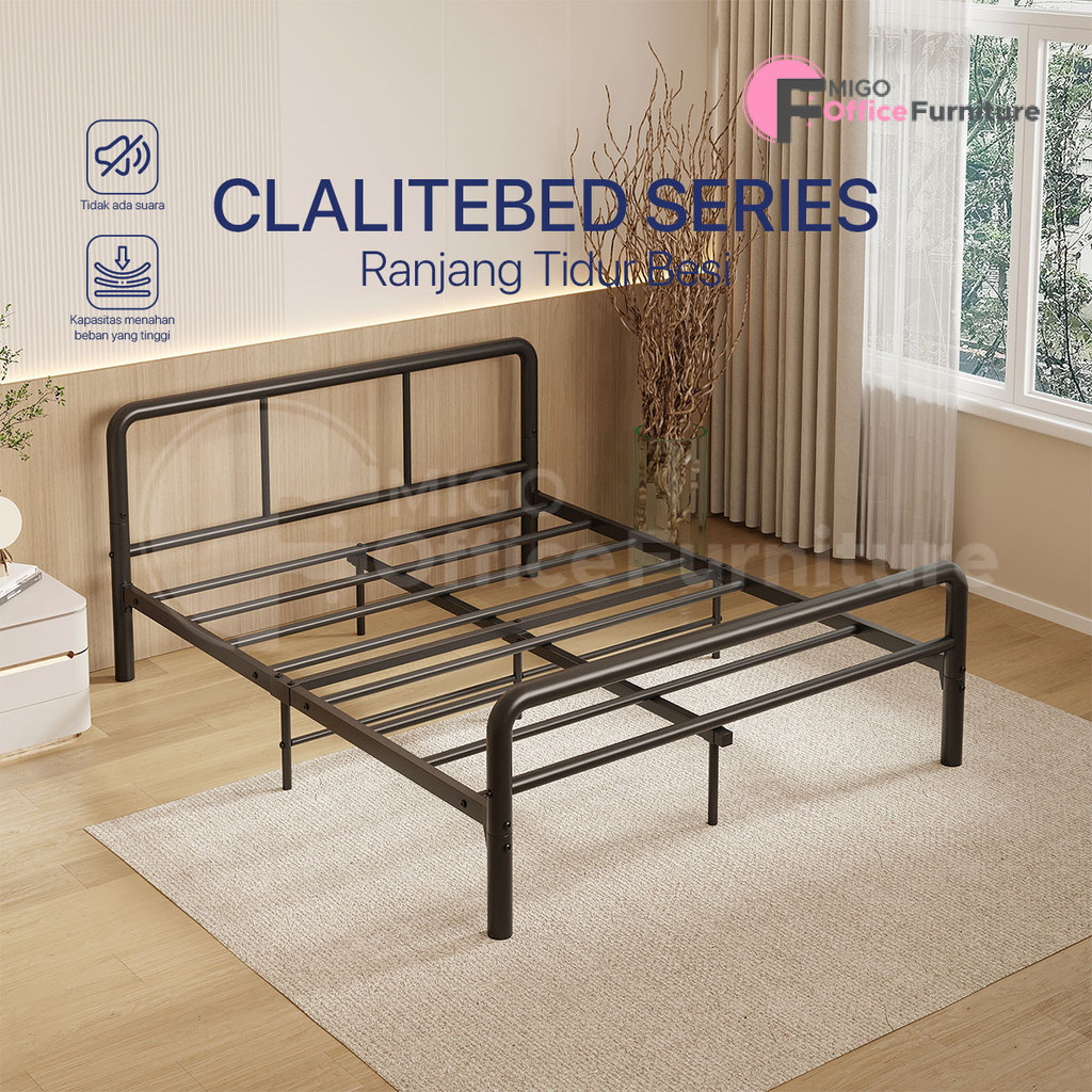 CLALITEBED Series / Kai Ranjang Besi Industrial Minimalis / Divan Ranjang Besi Rangka