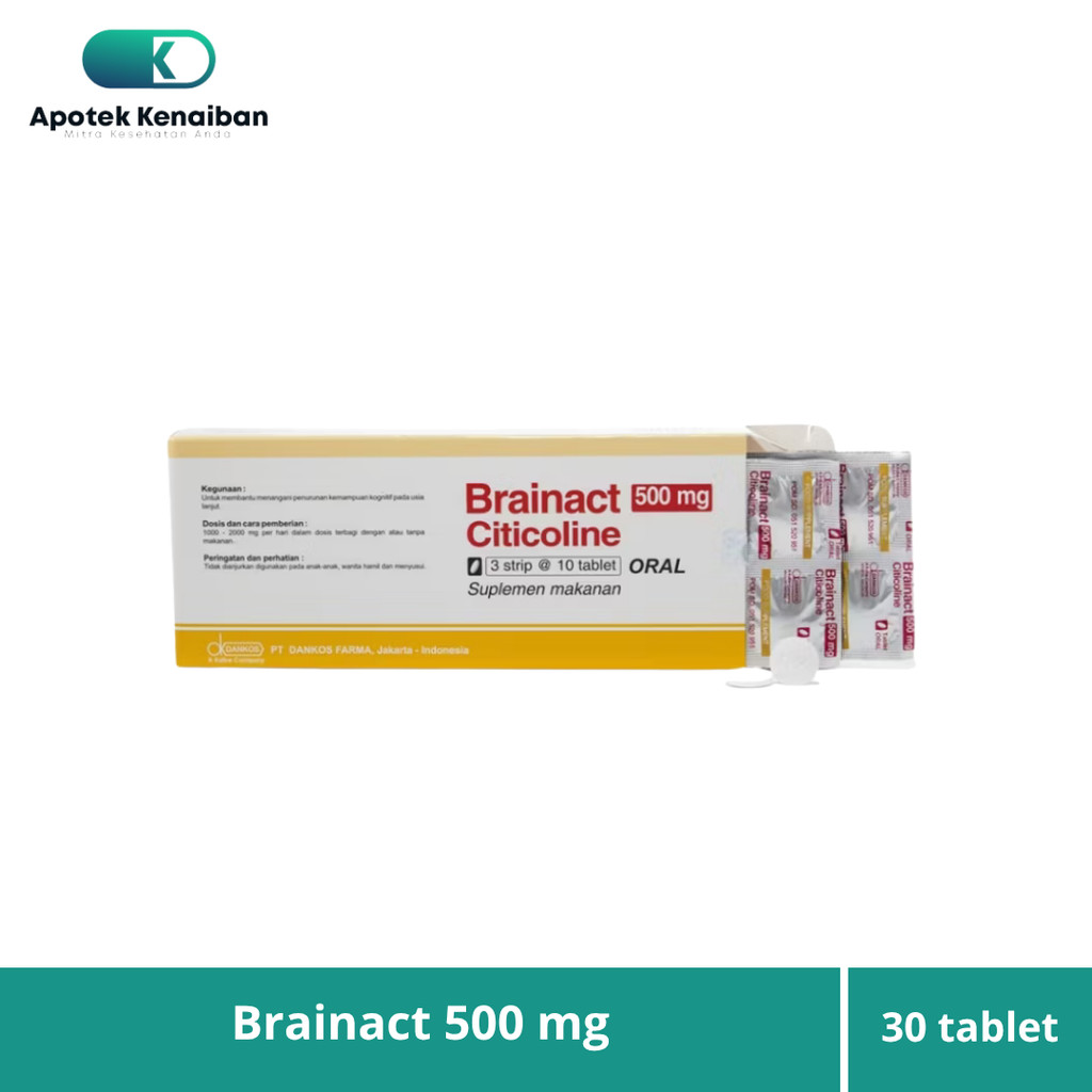Brainact 500 Box Isi 30 Tablet / Citicoline 500