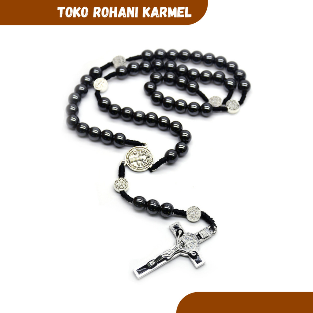 PROMO ROSARIO ITALY (BATU BLUSTIN) 8 MM / ROSARIO KATOLIK / KALUNG ROSARIO KATOLIK / ROSARIO PREMIUM