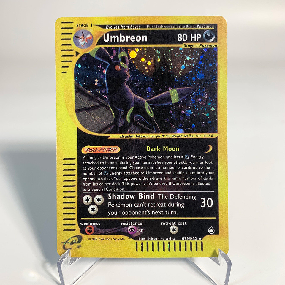 Umbreon Pokemon Proxy Cards UmbreonV/VMAX Series Cards Hobbies Rare Collection Battle Cards Toys Gif