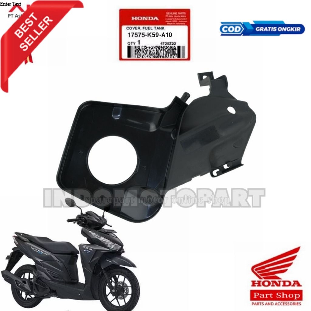 ORI HONDA 17575-K59-A10 Cover Fuel Tank Cover Tutup Bensin Vario 125 150 eSP 2015 2017