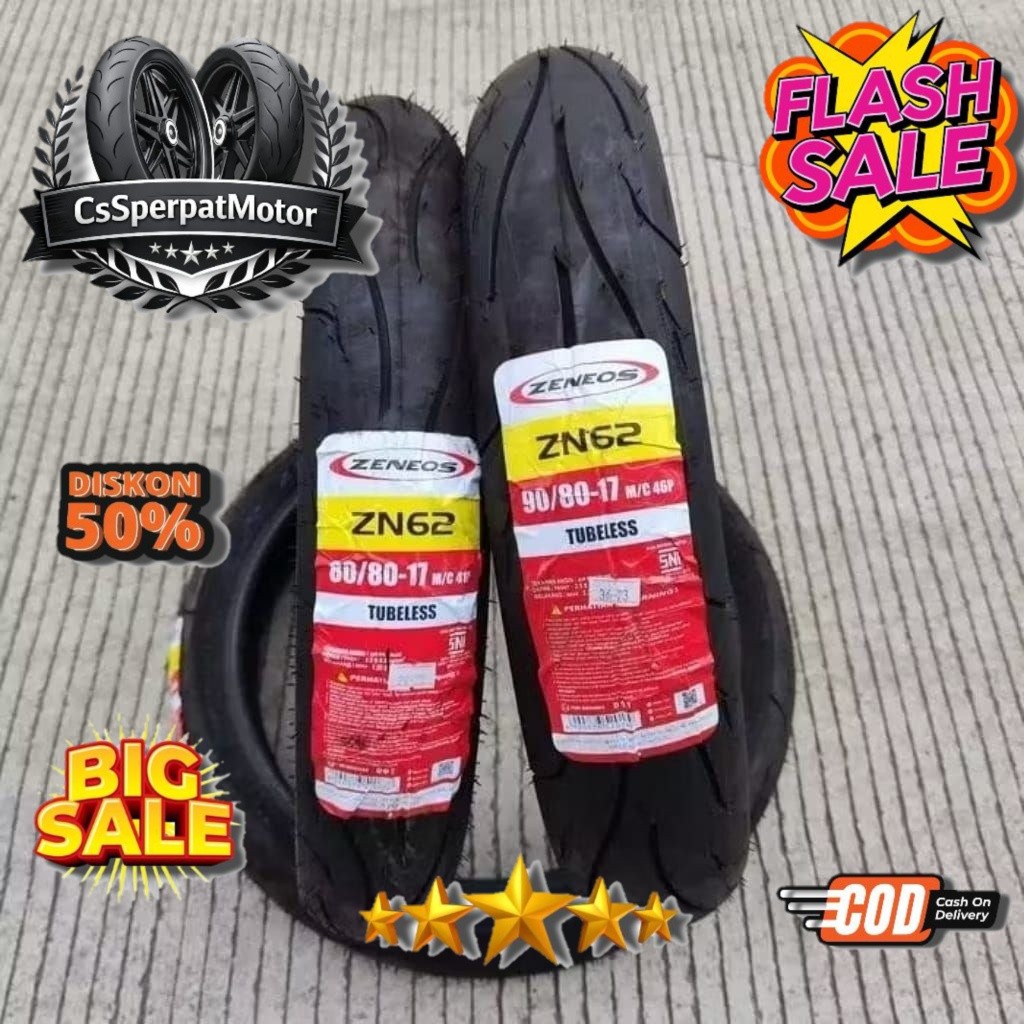 PROMO ban belakang bebek sepasang ukuran 80/80-90/80-17tubless ,Supra,Revo,satria FU,x