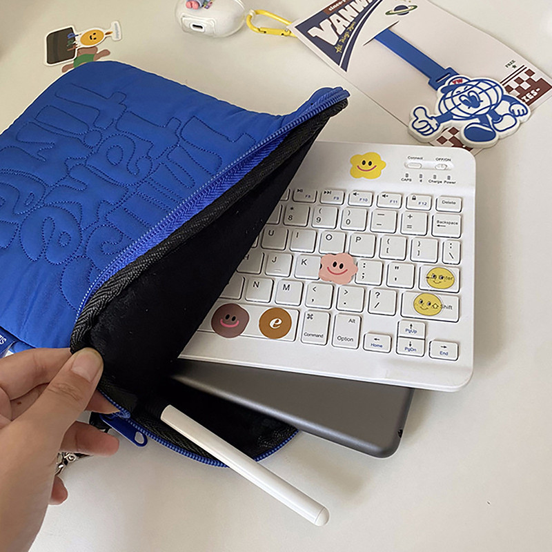 Embroidery Pattern Cute Shockproof Laptop Sleeve Case Bag 11 13 14 In For Macbookpad Laptop And Tabl