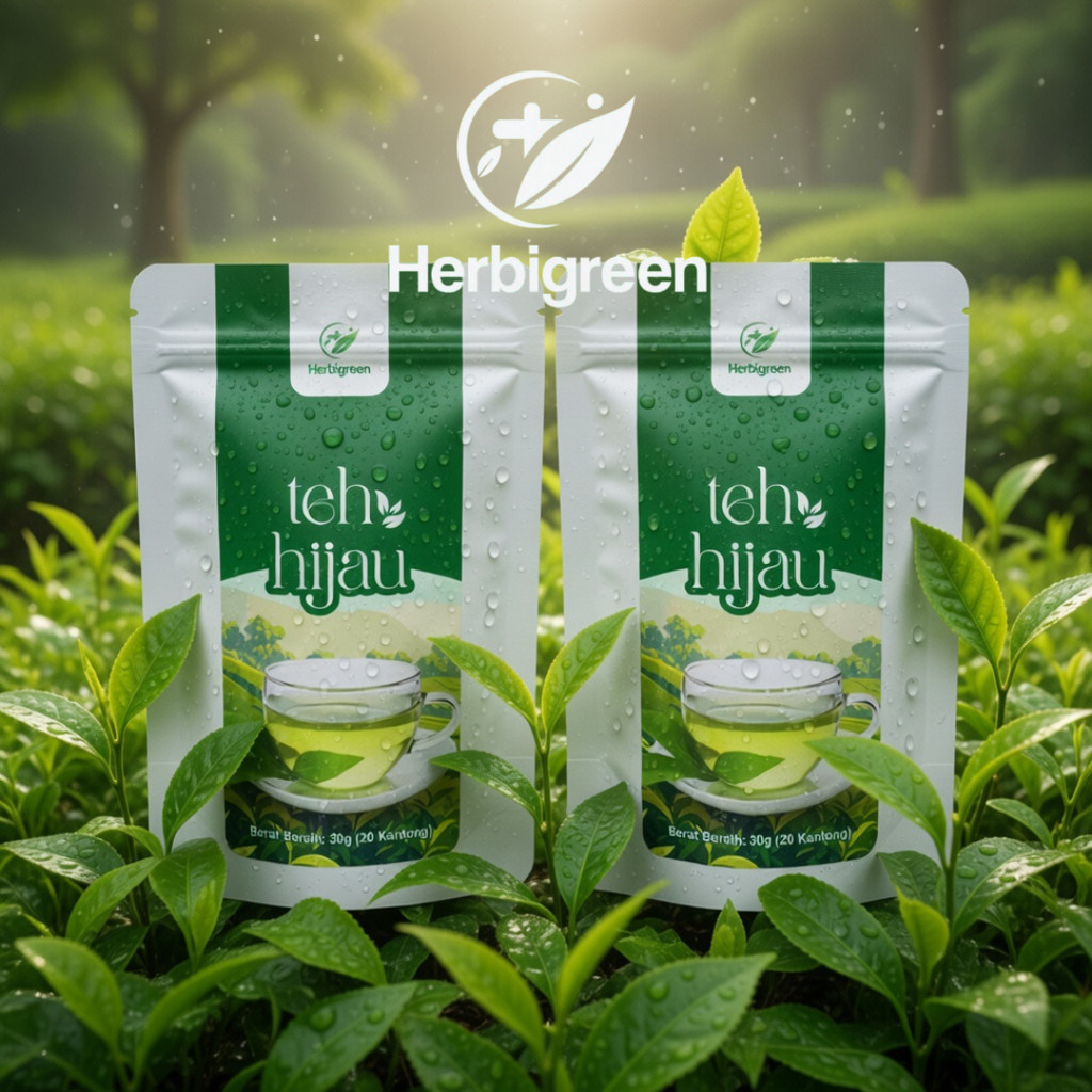 [2 PCS] HERBIGREEN Obat Diet Herbal | Paket Teh Pelangsing Ampuh DIET DETOX | Teh Diet Matchana Teh 