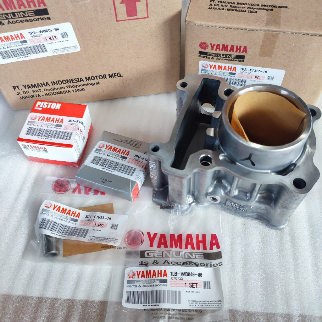 BLOK BLOCK SEHER CYLINDER BORING KOMPLIT PISTON VIXION OLD VIXION NEW ORIGINAL YGP 1PA-WB016-00