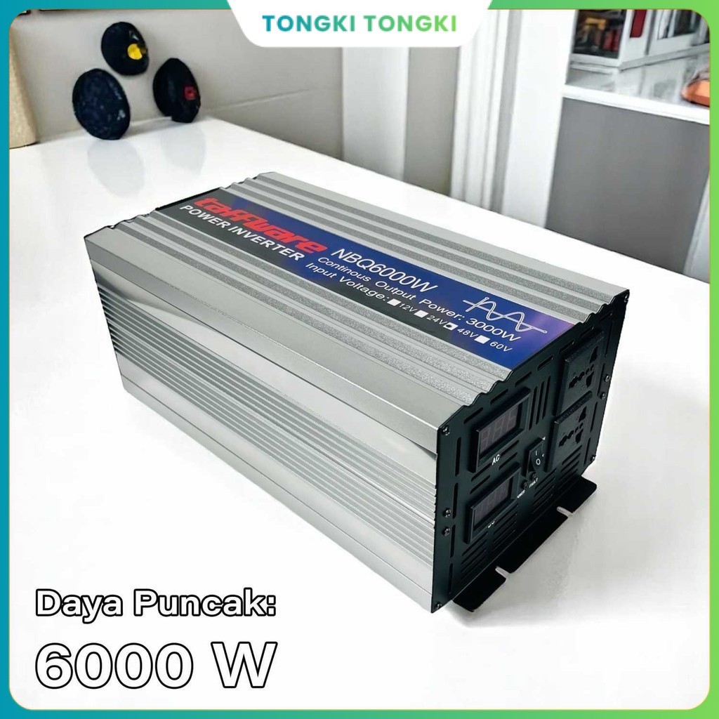 TAFFWARE Power Inverter Mobil Pure Sine Wave DC 48V to AC 220V 6000W - NBQ6000W