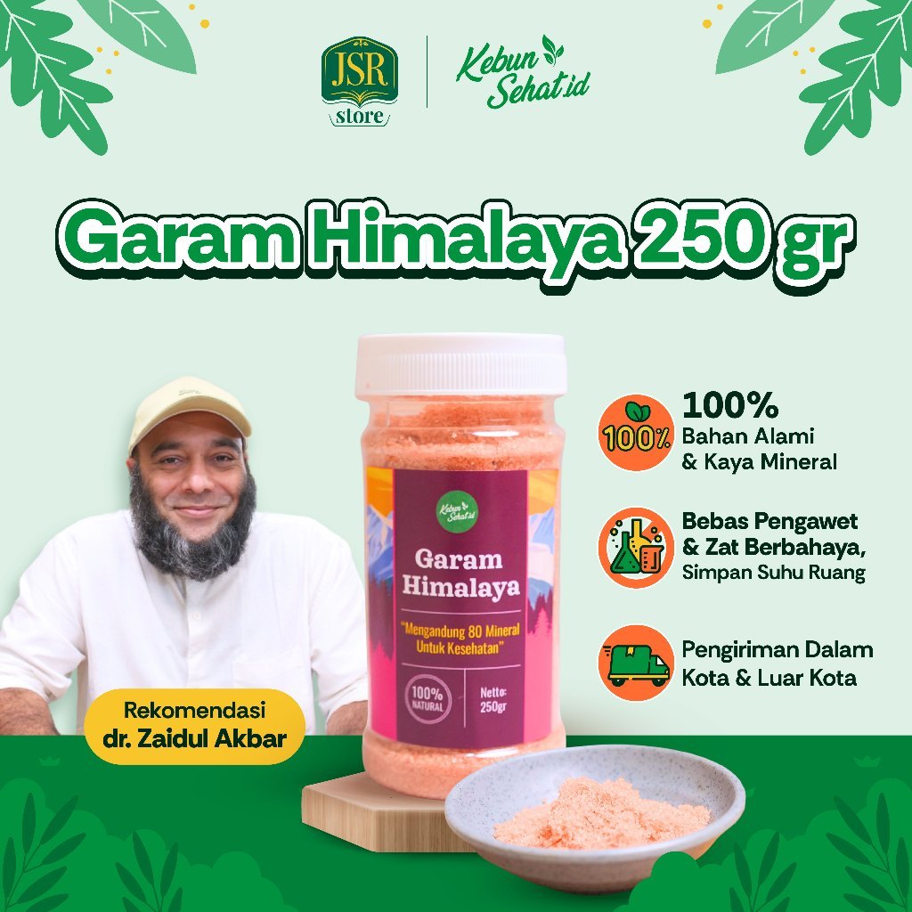 Garam Himalaya JSR Rekomendasi dr Zaidul Akbar - Garam Himalaya 250gr Original Organic